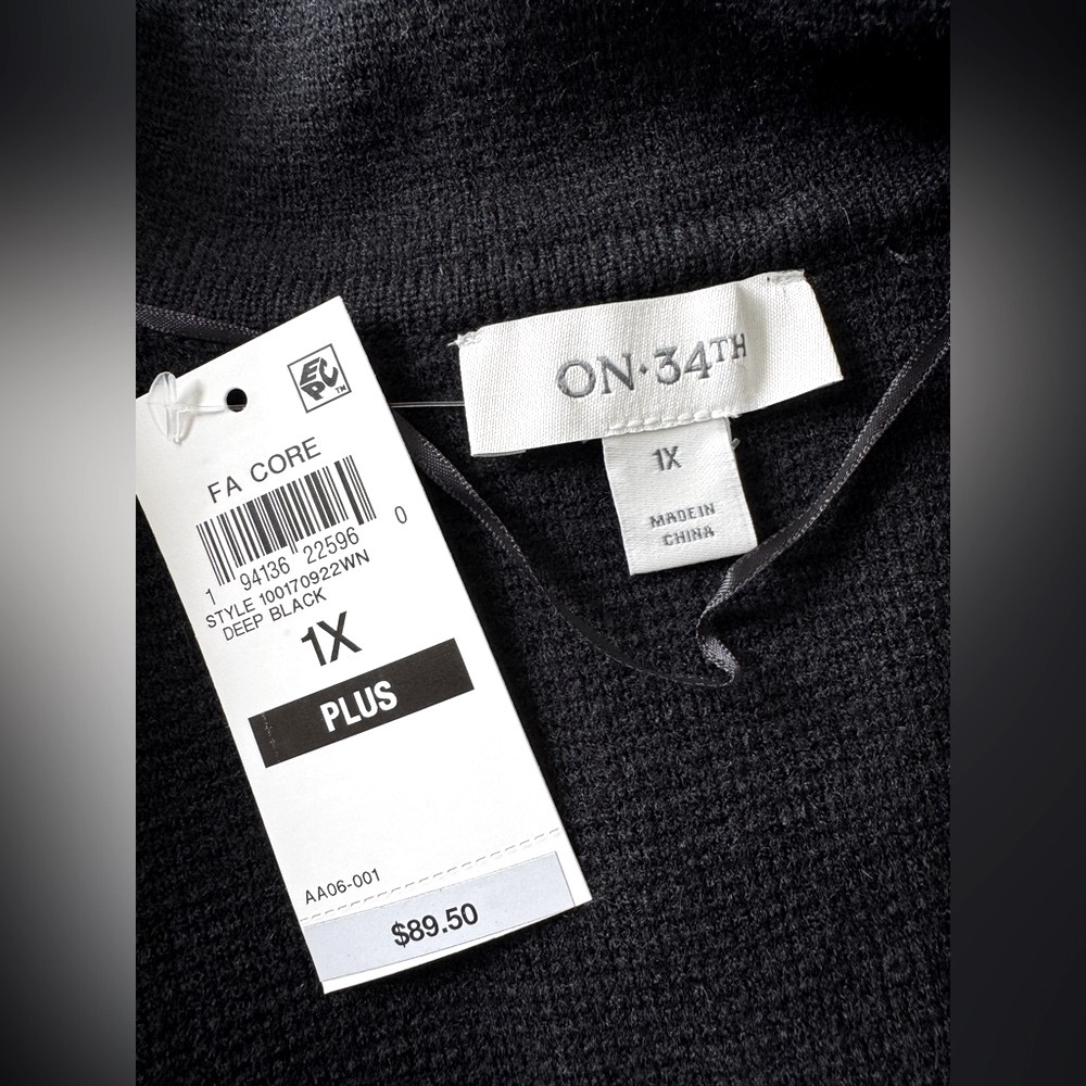 On 34th Women's Black Open Sweater Blazer - NWT - Picture 8 of 9